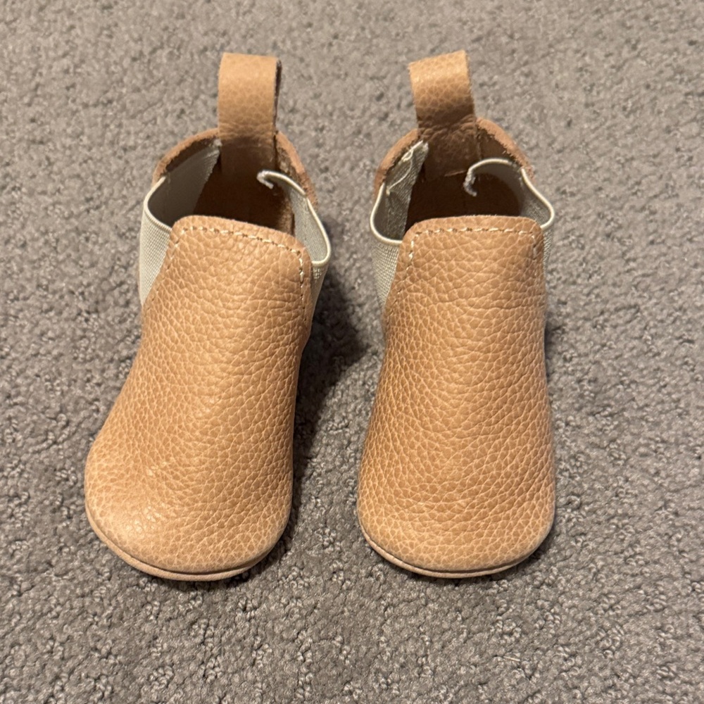 Tan Leather Kids Shoes